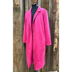 Elegant Fuchsia Trench Coat